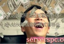个人站长如何通过互联网挣钱?站长赚钱盈利模式有哪些-服务器评测