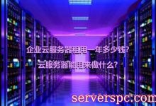 企业云服务器租用一年多少钱?能用来做什么?-服务器评测