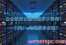 企业租赁云服务器多少费用?一个月、一年需要多少钱?-服务器评测