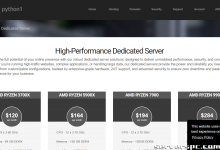 🟢 Python1.com |始于 2012 年 |AMD 锐龙 3700X、5900X、7900、9900X |NVME|我们-服务器评测