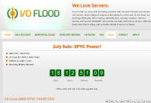 *IOFLOOD.com █ July EPYC Server Blowout █ AMD EPYC 7443P，价格低至$199起-服务器评测