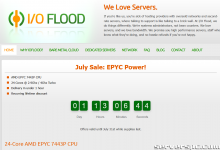 *IOFLOOD.com █ 7 月 EPYC Power Deal █ AMD EPYC 7443P 199 美元起-服务器评测